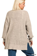Load image into Gallery viewer, Heather Beige Waffle Cardigan - Plus
