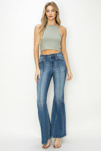 Anna Seam Detail Flare Denim