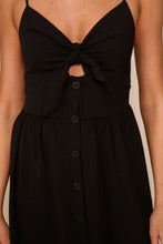 Load image into Gallery viewer, Black Tie Front Dress
