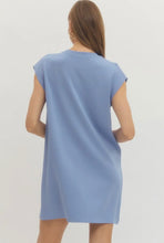 Load image into Gallery viewer, Entro Sky Blue Mock Neck Dress
