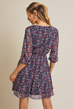 Load image into Gallery viewer, Blue Ditsy Floral Dress
