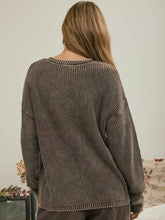 Load image into Gallery viewer, Dark Brown Henley Sweater
