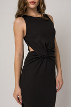 Load image into Gallery viewer, Black Ribbed Twist Maxi Dress
