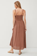 Load image into Gallery viewer, Chestnut Smocked Back Maxi
