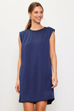 Load image into Gallery viewer, Navy Silky Shift Dress
