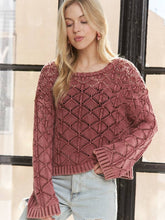 Load image into Gallery viewer, Diamond Open Knit Sweater
