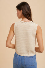 Load image into Gallery viewer, Ash Green Crochet Vest
