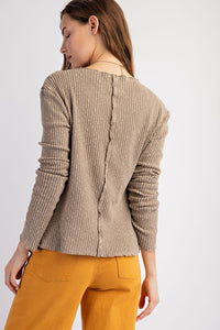 Mushroom Ribbed Top