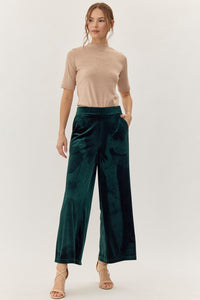 Hunter Green Velvet Pants