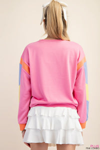 Neon Pink Sweatshirt - Plus