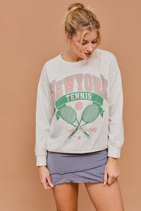 NY Tennis Graphic Sweatshirt