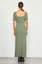 Load image into Gallery viewer, Olive + Cream Striped Dress
