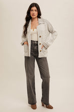 Load image into Gallery viewer, Grey Reverse Seam Cardigan
