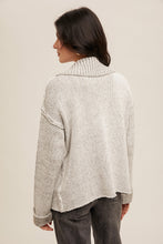 Load image into Gallery viewer, Grey Reverse Seam Cardigan

