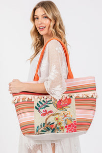 Boho Coral Tote