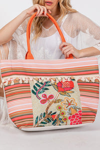 Boho Coral Tote