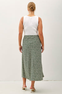 Forest Floral Midi Skirt - Plus