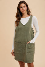 Load image into Gallery viewer, Ash Green Overall Dress
