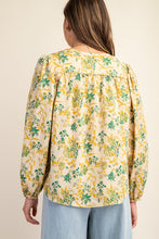 Load image into Gallery viewer, Sunshine + Kelly Green Floral Top
