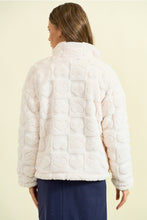 Load image into Gallery viewer, Ivory Fur Heart Check Jacket
