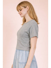 Load image into Gallery viewer, Grey Cropped Fitted Tee
