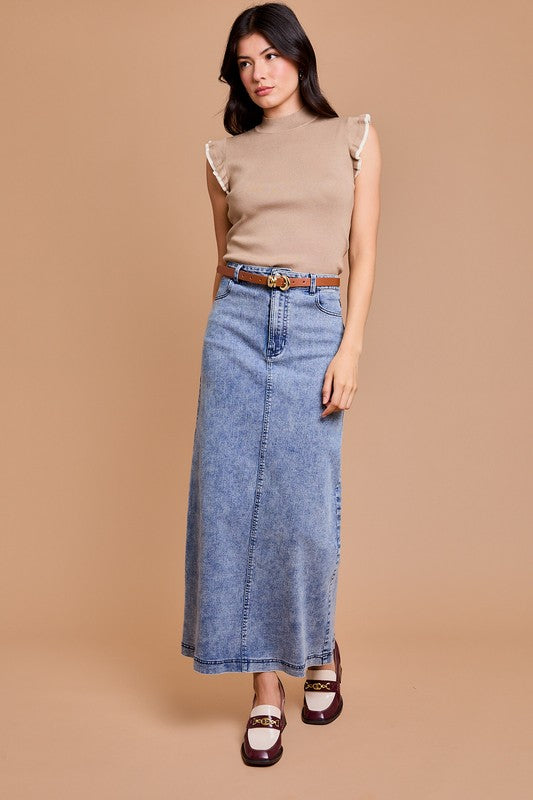 Denim Maxi Skirt