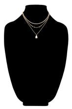 Load image into Gallery viewer, Silver Teardrop Layered Necklace
