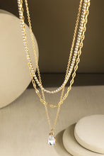 Load image into Gallery viewer, Gold Teardrop Layered Necklace
