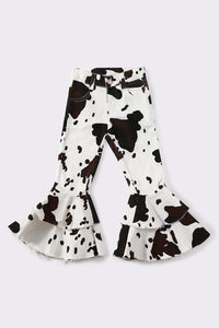 Cow Print Flares - Kids