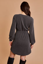 Load image into Gallery viewer, Charcoal Ribbed Mini Dress
