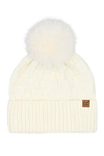 Load image into Gallery viewer, Woven Checkered Pom Hat
