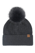 Load image into Gallery viewer, Woven Checkered Pom Hat
