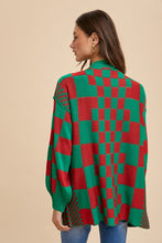 Load image into Gallery viewer, Christmas Checkered Cardi
