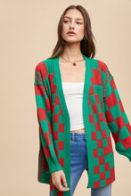 Load image into Gallery viewer, Christmas Checkered Cardi
