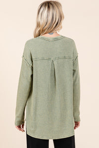 Olive Waffle Top