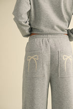 Load image into Gallery viewer, Grey Bow Pocket Sweatpants
