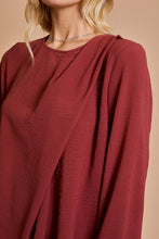 Load image into Gallery viewer, Marsala Ruched Shoulder Top
