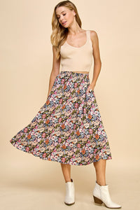 Floral Print Skirt