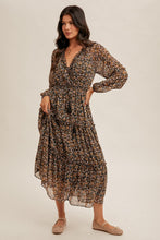 Load image into Gallery viewer, So Golden Ditsy Print Dress
