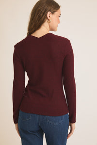 Merlot Shoulder Detail Top