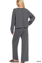 Load image into Gallery viewer, Charcoal Washed Terry Top

