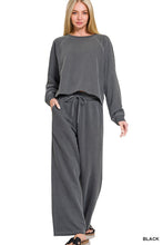 Load image into Gallery viewer, Charcoal Washed Terry Top
