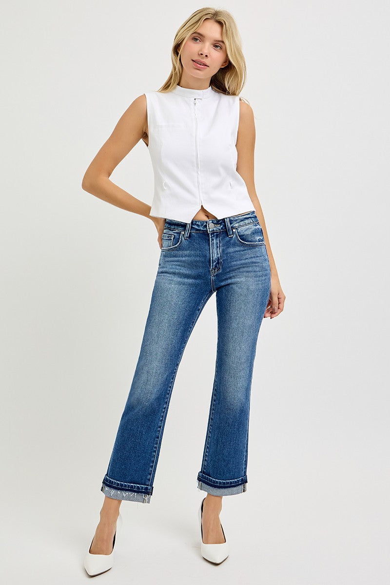 Chloe Straight Cuffed Denim