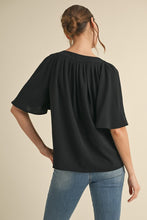 Load image into Gallery viewer, Black Cape Sleeve Top
