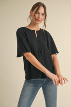Load image into Gallery viewer, Black Cape Sleeve Top
