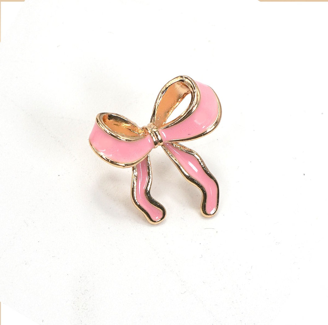 Pink Bow Earrings