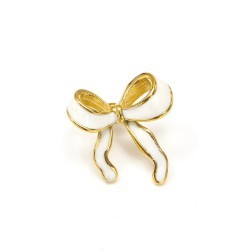 White Bow Earrings