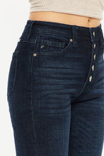 Load image into Gallery viewer, Maggie Dark Petite Button Bootcut Denim
