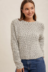 Reversible Grey + White Sweater