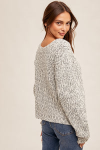 Reversible Grey + White Sweater